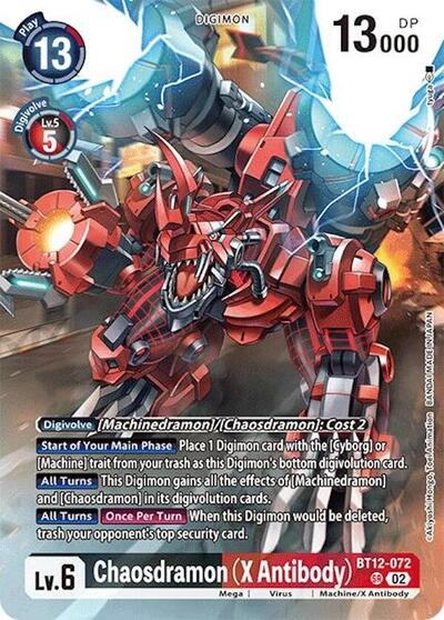 Chaosdramon (X Antibody) (Alternate Art) Special Limited Set Super Rare Digimon card — value and price