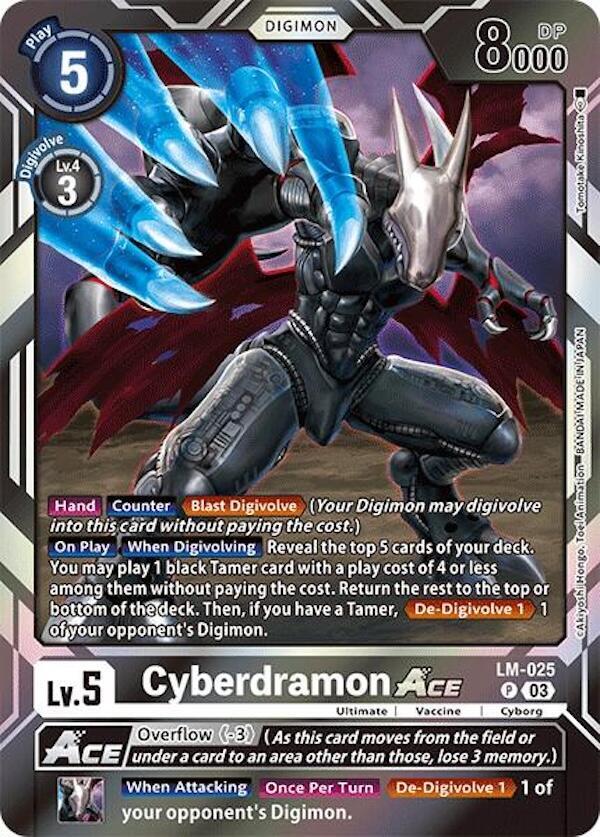 Cyberdramon ACE digimon card