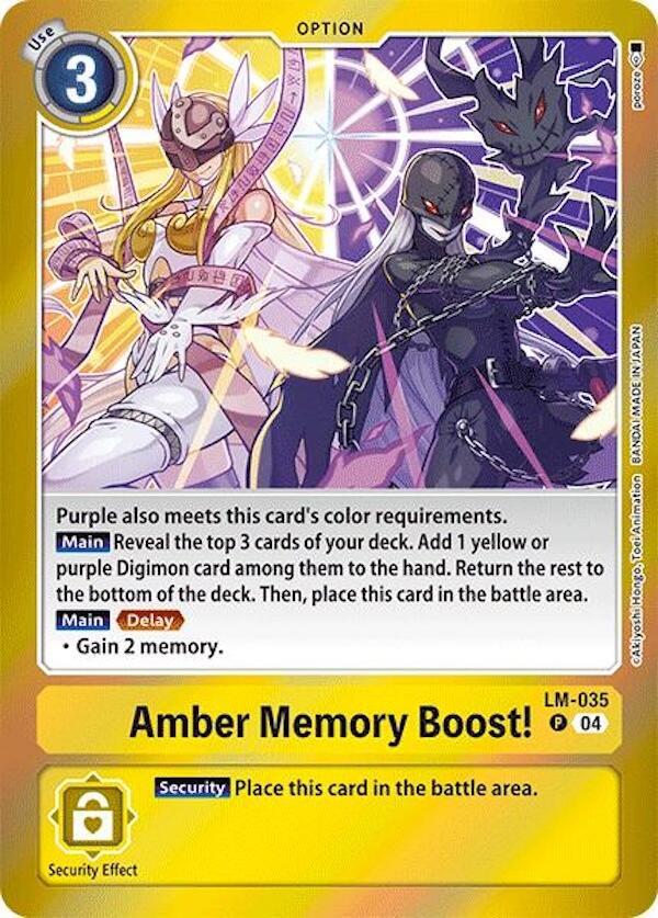 Amber Memory Boost digimon card