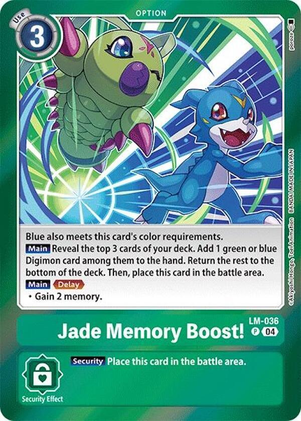 Jade Memory Boost digimon card