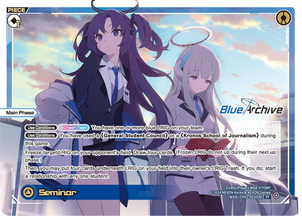 Seminar - Blue Archive DIVA - WIXOSS - TCGplayer.com