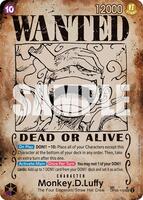2024 ONE PIECE WANTED ALT ART モンキー・D・ルフィ Monkey D.Luffy Wanted PSA 10 English Alt Art One Piece OP03