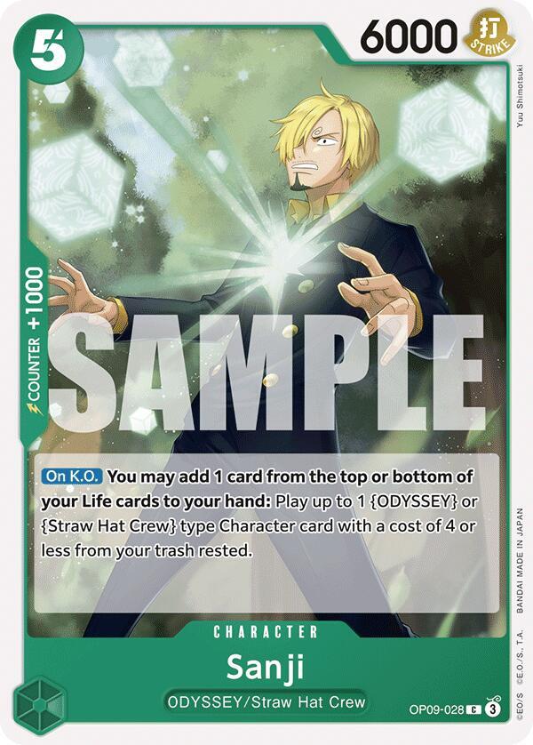 Sanji 028 onepiece card