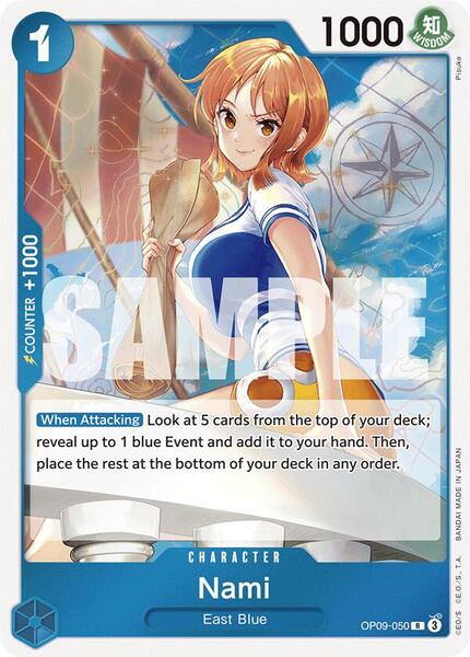 one piece card game nami deck (Alternate Art) [One Promotion Cards] Super Rare Card Effect[Blocker] (After your opponent declares an attack Learn Together Nami deck :