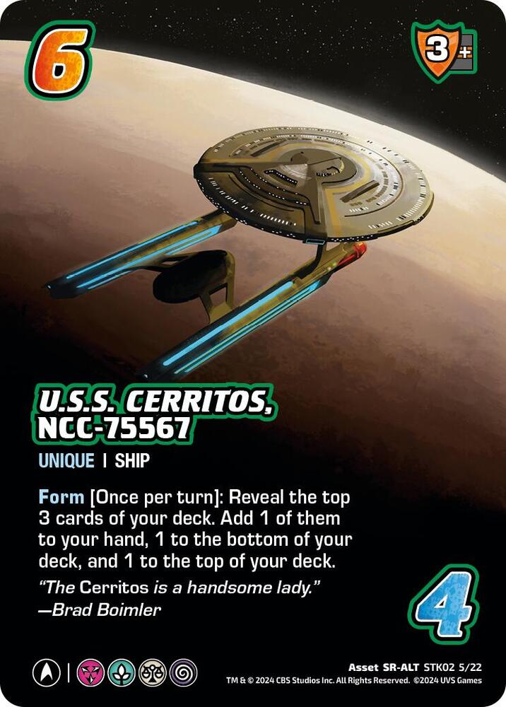 U.S.S. Cerritos, NCC-75567 (Alternate Art) (STK02 5/22