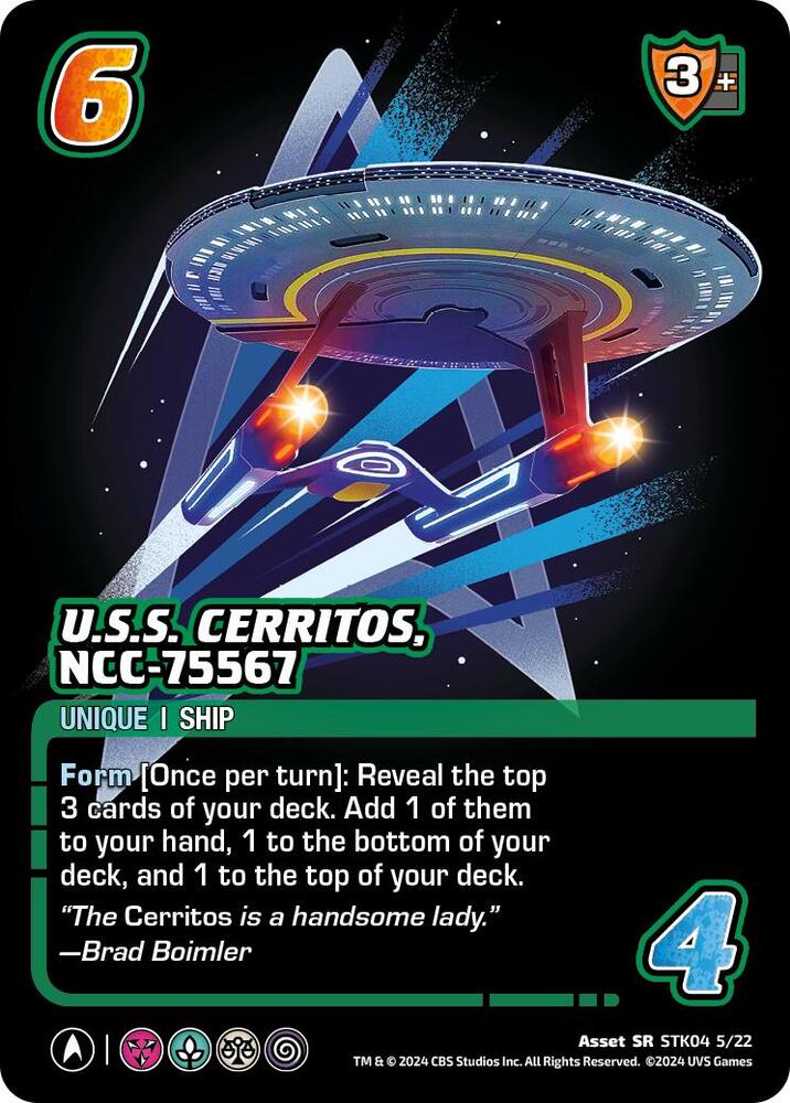 グラジオ　sr U.S.S. Cerritos, NCC-75567 (STK04 5/22) - Challenger Series: Star