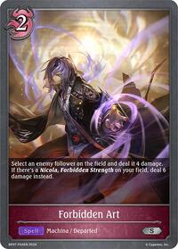 Forbidden Art - P24EN (Foil) - Shadowverse: Evolve BP07: Verdant Steel trading card
