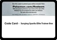 Code Card - Surging Spark Elite Trainer Box from SV08: Surging Sparks Pokemon card image