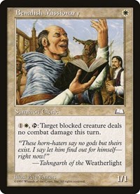 Benalish Missionary - Weatherlight - Magic: The Gathering card