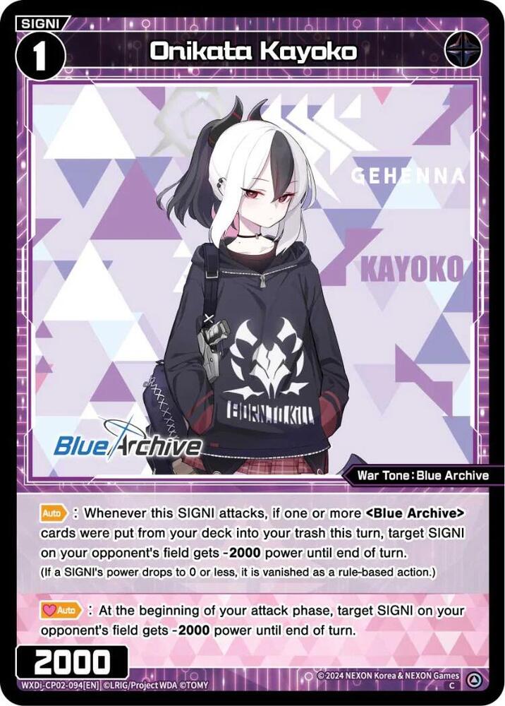 Onikata Kayoko - Blue Archive DIVA - WIXOSS - TCGplayer.com