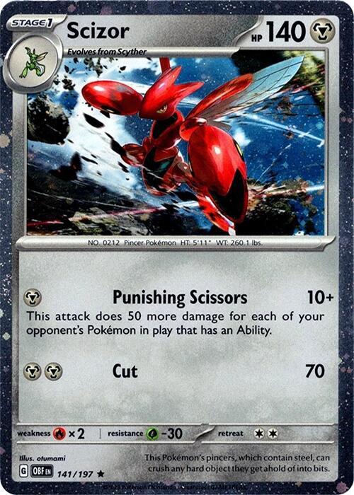 Scizor - 141/197 (Cosmos Holo) 141/197 from Miscellaneous Cards & Products