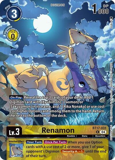 Renamon (Legend Pack 2024 Box Topper) Chain of Liberation card price