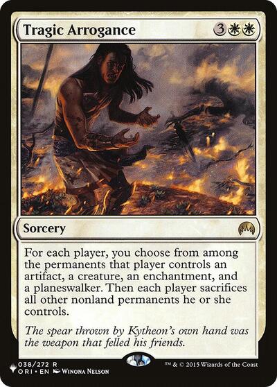 Tragic Arrogance (The List) from PLST #ORI-38, Magic: The Gathering card