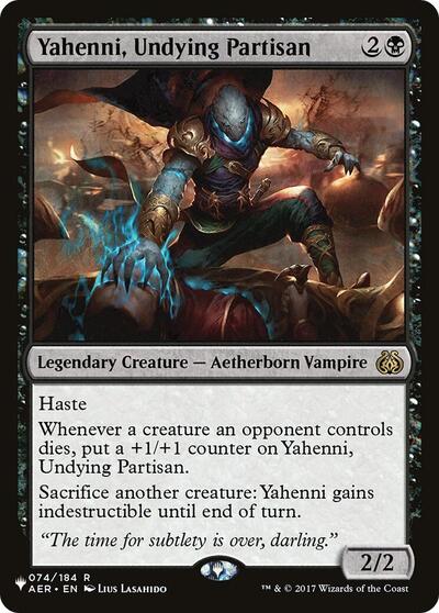Yahenni, Undying Partisan (The List) from PLST #AER-74, Magic: The Gathering card