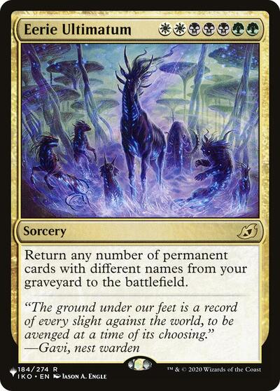 Eerie Ultimatum (The List) from PLST #IKO-184, Magic: The Gathering card