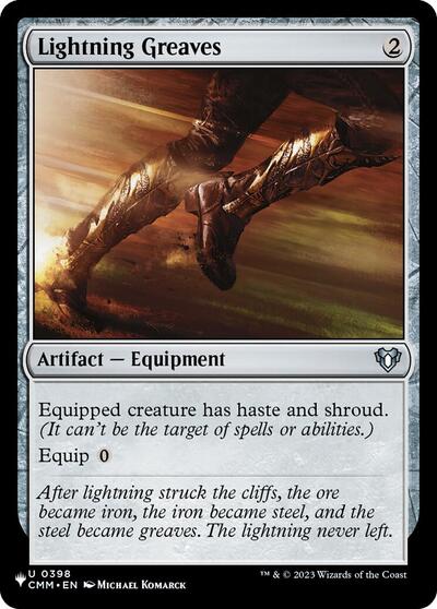 Lightning Greaves (The List · from CMM) PLST CMM-398 Magic card