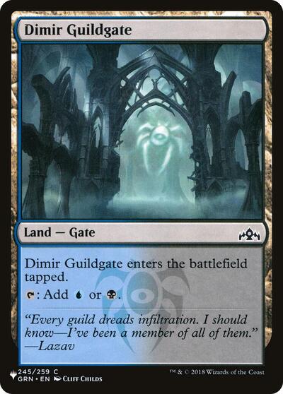 Dimir Guildgate (The List) from LIST #GRN-245, Magic: The Gathering card