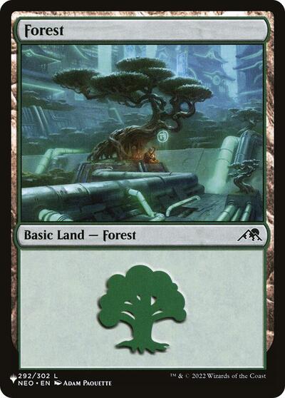Forest (The List, from NEO) from LIST #NEO-292, Magic: The Gathering card