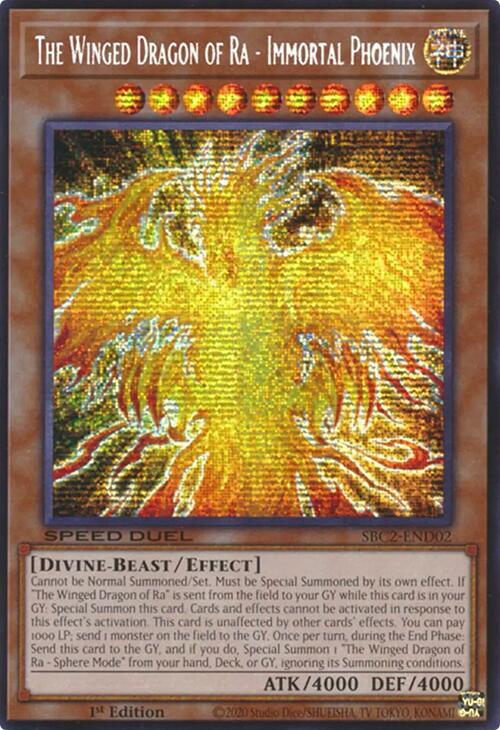 The Winged Dragon of Ra - Immortal Phoenix (PSR) - Speed Duel