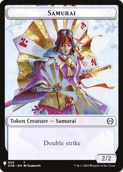 Samurai // Clue Double-Sided Token - The List Reprints - Magic