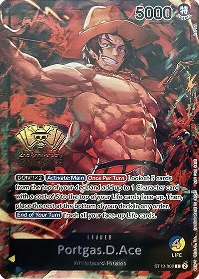 Portgas.D.Ace (2nd Anniversary Tournament) One Piece Promotion Cards L One Piece card — value and price