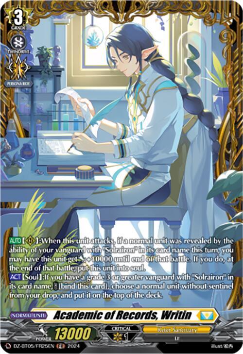 Academic of Records, Writin (FR)