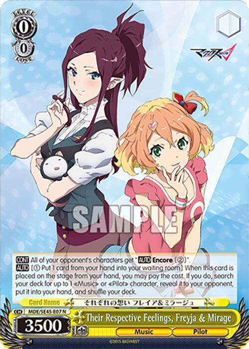 Their Respective Feelings, Freyja & Mirage - MACROSS Delta Premium
