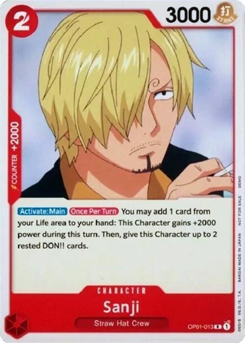 Sanji onepiece card