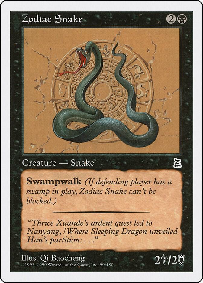 Zodiac Snake - Portal Three Kingdoms - Magic: The Gathering