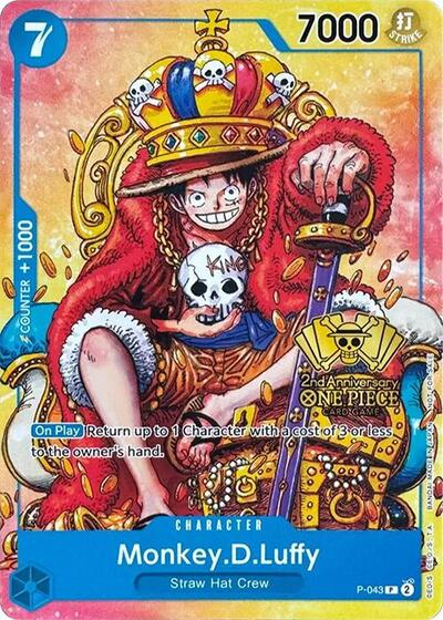 Monkey.D.Luffy (2nd Anniversary Stamped Promo) One Piece Promotion Cards card price