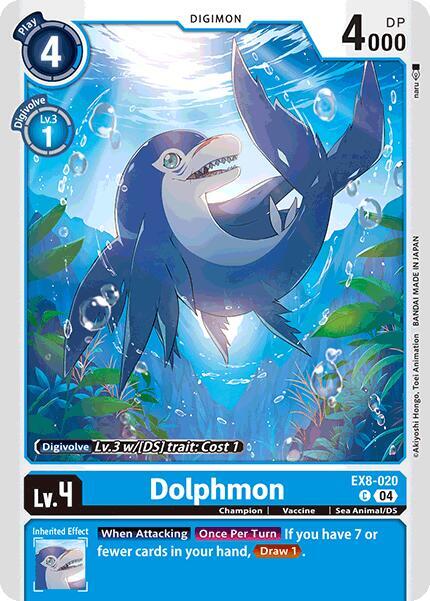 デジモンカードゲーム BANDAI 2000 DIGIMON LINK SYSTEM Blue Dolphmon - Chain of Liberation - Digimon Card Game - TCGplayer.com