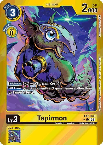 Tapirmon Limited Foil digimon card