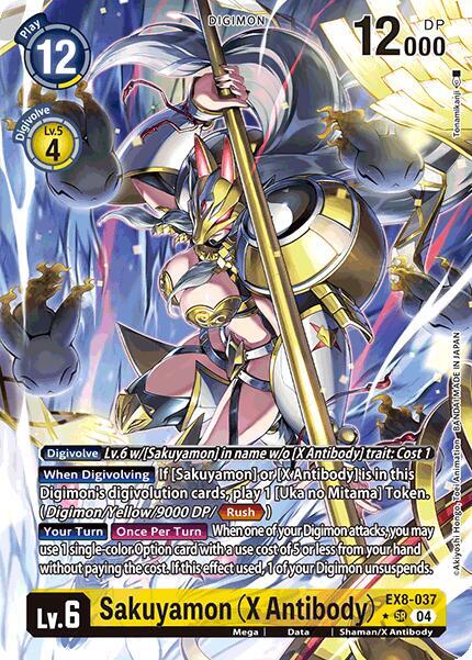 Sakuyamon X Antibody Alternate Art digimon card