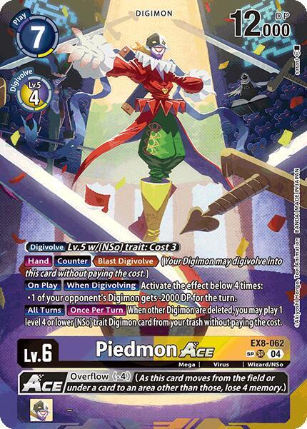 Piedmon ACE Textured digimon card