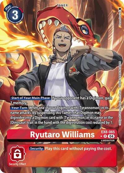 Ryutaro Williams (Alternate Art) Chain of Liberation Rare Digimon card — value and price