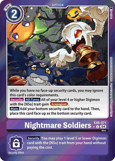 Nightmare Soldiers (Limited Foil) Chain of Liberation Uncommon Digimon card — value and price