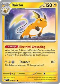Raichu - 019/091 (Paldean Fates) #019/091 from Deck Exclusives Pokemon card image