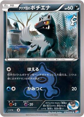 2015 Japanese Double Crisis Team Aqua's Poochyena #16 card