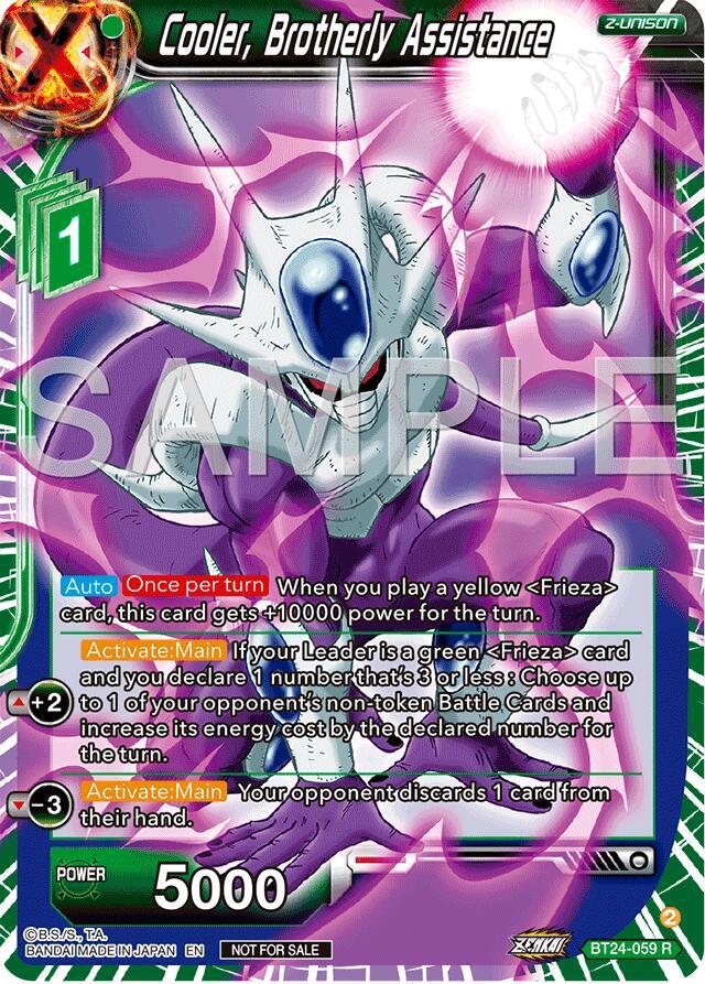 Cooler, Brotherly Assistance (Championship 2024 Finals Zenkai Pack) #BT24-059 — Tournament Promotion Cards