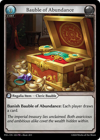 Bauble of Abundance card
