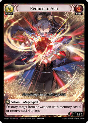 その他 Reduce to Ash - GRAND ARCHIVE TCG Grand Archive TCG Reduce to Ash Foil P24 EN-065 Silver MRC