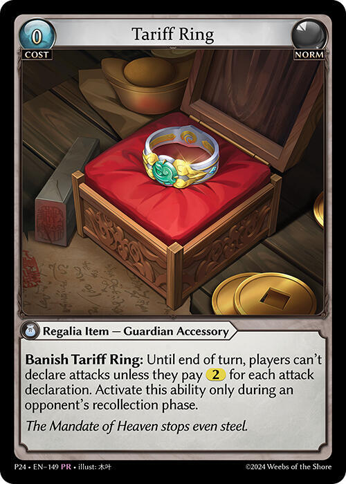 Tariff Ring 星川サラ Non-Foil Grand Archive Tariff Ring - Promotional Cards - Grand Archive TCG