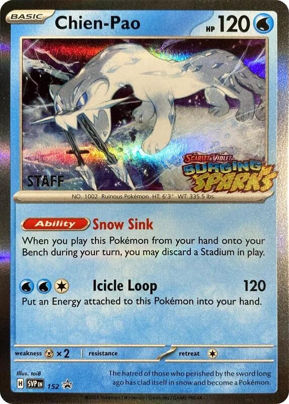 Chien-Pao - 152 (Staff) 152 from SV: Scarlet & Violet Promo Cards