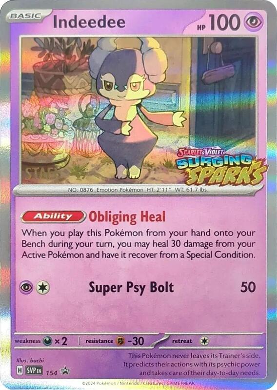 Indeedee - 154 (Staff) 154 from SV: Scarlet & Violet Promo Cards