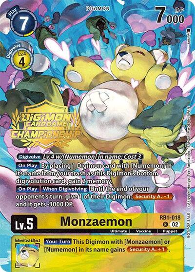 Monzaemon (Championship 2024 Tamers Pack) Resurgence Booster card price