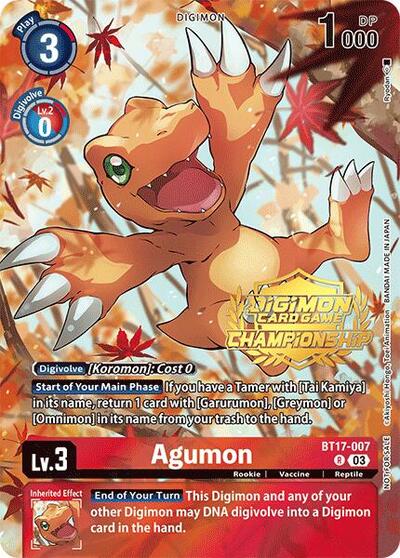 Agumon (Championship 2024 Tamers Pack) Secret Crisis card price