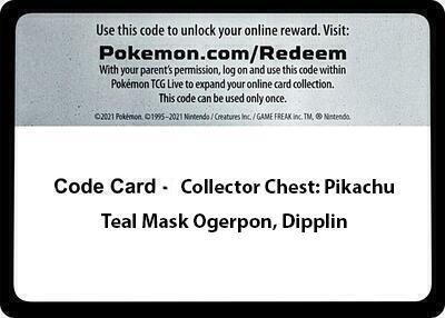 Code Card - Collector Chest: Pikachu, Teal Mask Ogerpon, Dipplin