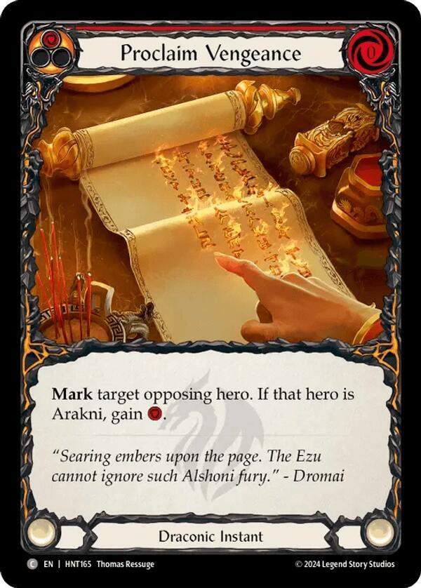 Proclaim Vengeance - The Hunted - Flesh and Blood TCG - TCGplayer.com