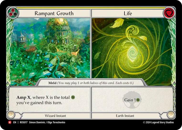 Rampant Growth//Life 蔓延//生命　【cold foil】 Rampant Growth // Life - LGS341 - Flesh and Blood: Promo