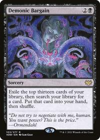 Demonic Bargain - Promo Pack: Duskmourn: House of Horror - Magic: The Gathering card